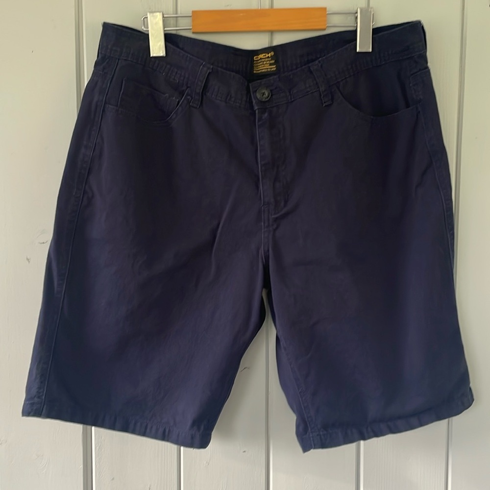 COACH Men’s Twill Shorts Navy 100% Cotton Size 38